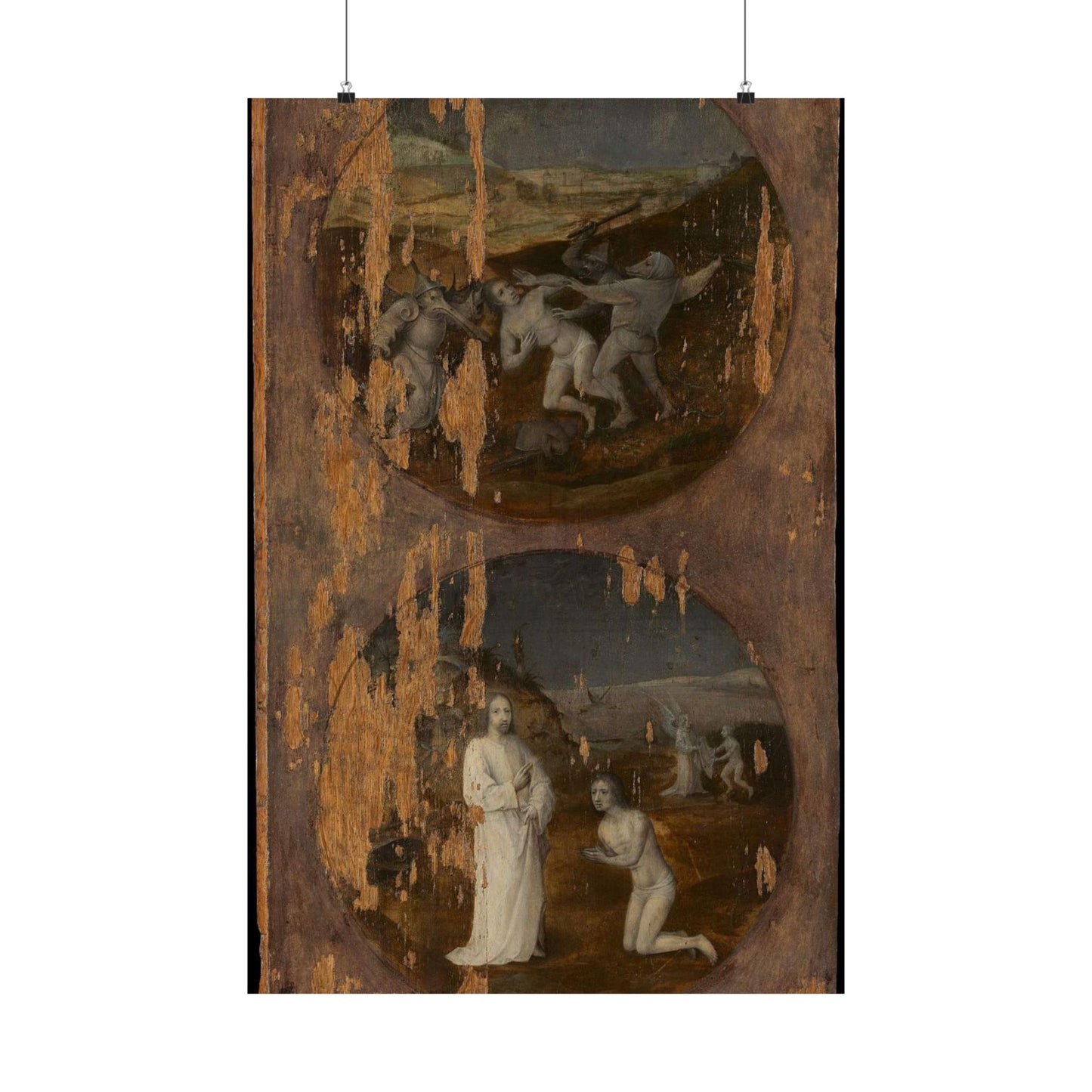 Flood Panels (The Flood – reverse), ca. 1508-1516 High Quality Matte Wall Art Poster for Home, Office, Classroom