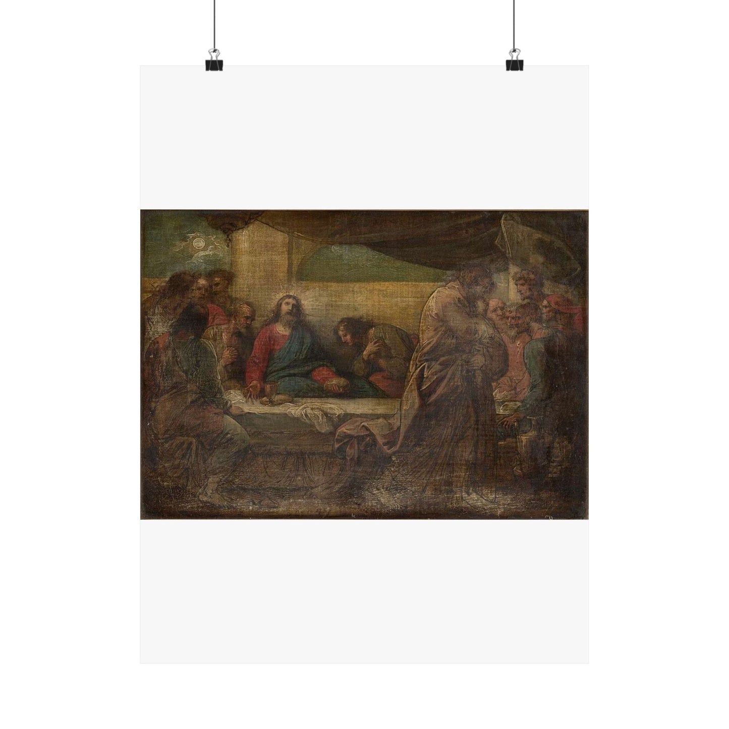 Second Sketch for The Last Supper by Benjamin West 1786 High Quality Matte Wall Art Poster for Home, Office, Classroom