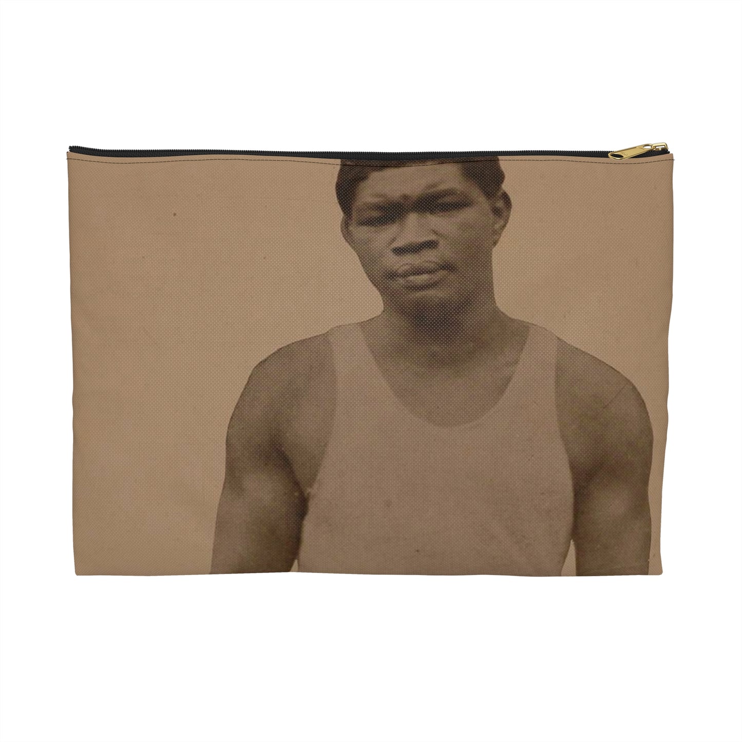 Battling Siki - El Gráfico 198 - boxing sport photo Large Organizer Pouch with Black Zipper