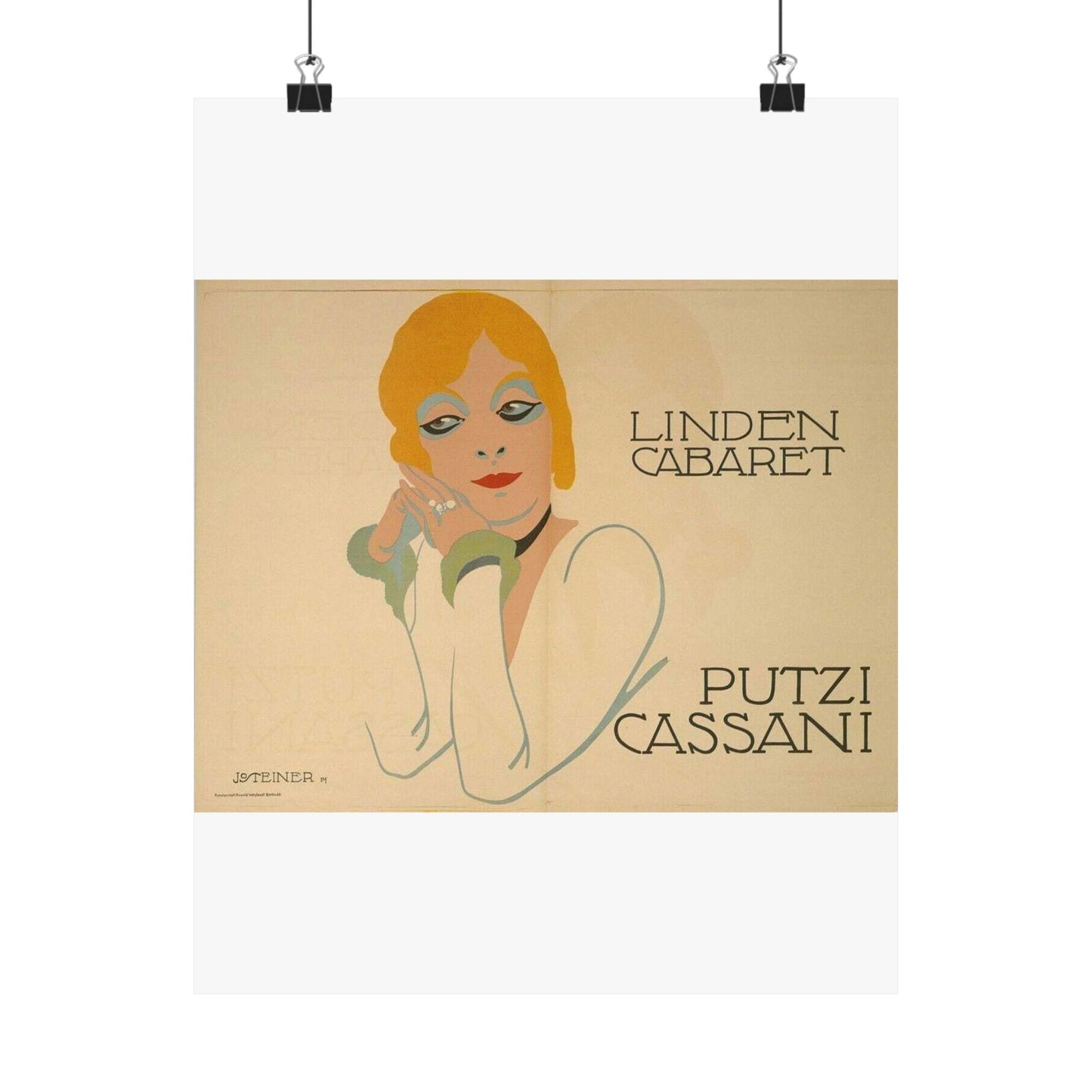 Putzi Cassani - Linden Cabaret - Jo Steiner, 1914 High Quality Matte Wall Art Poster for Home, Office, Classroom