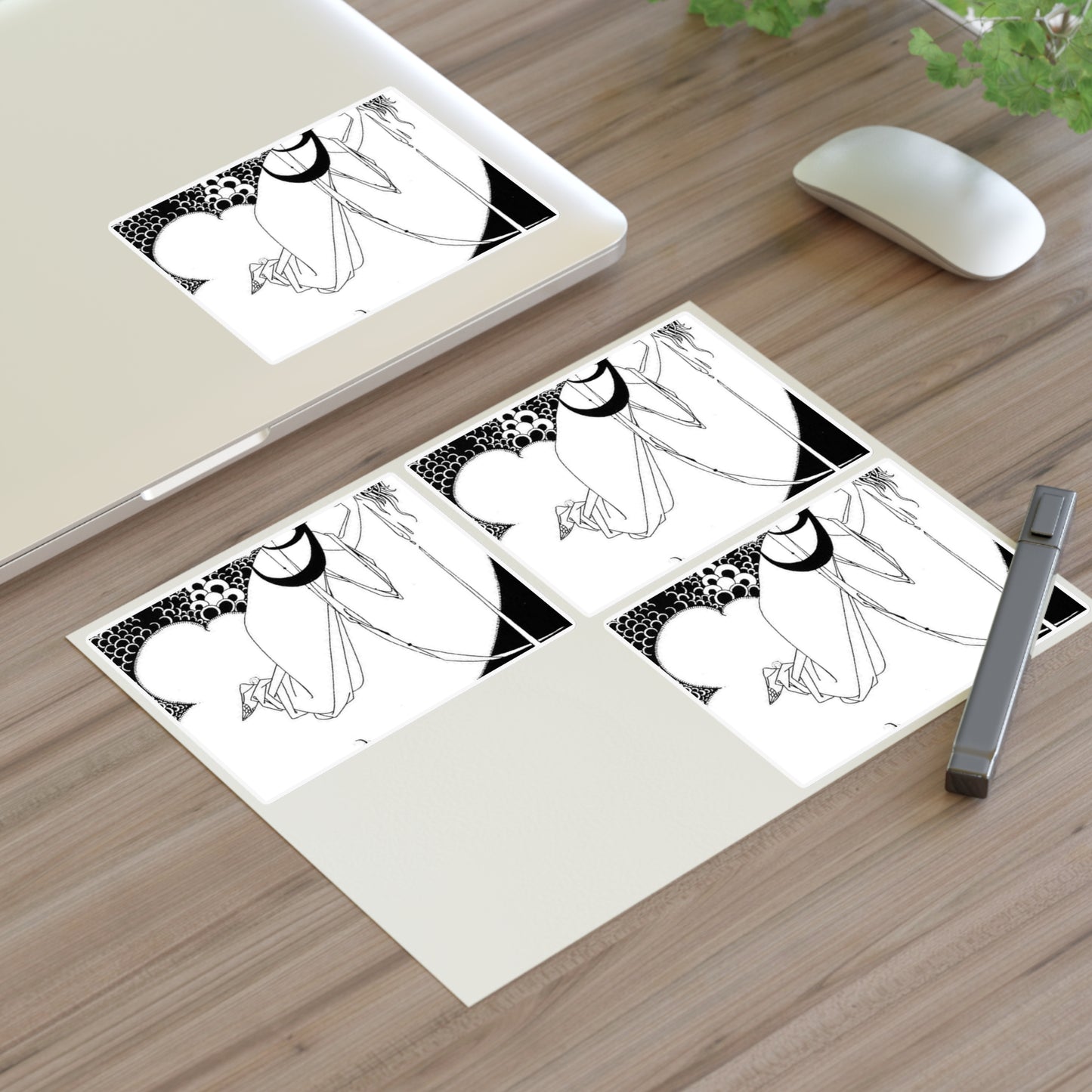 Aubrey Beardsley - The Climax - Drawing. Public domain image. Laminated UV Protective Vinyl Stickers