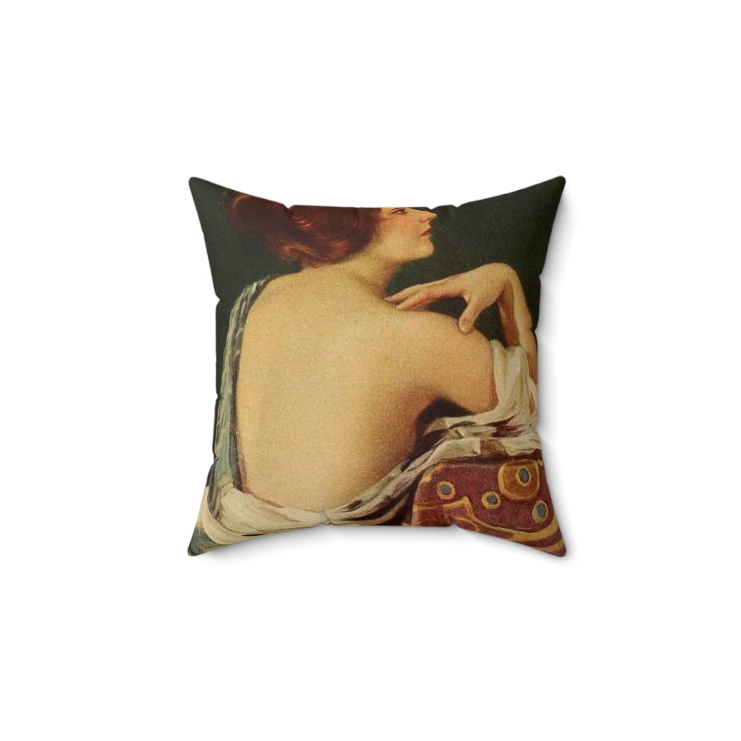 Ruth Stonehouse painted by Benjamin Eggleston, 1922 Decorative Accent Square Pillow