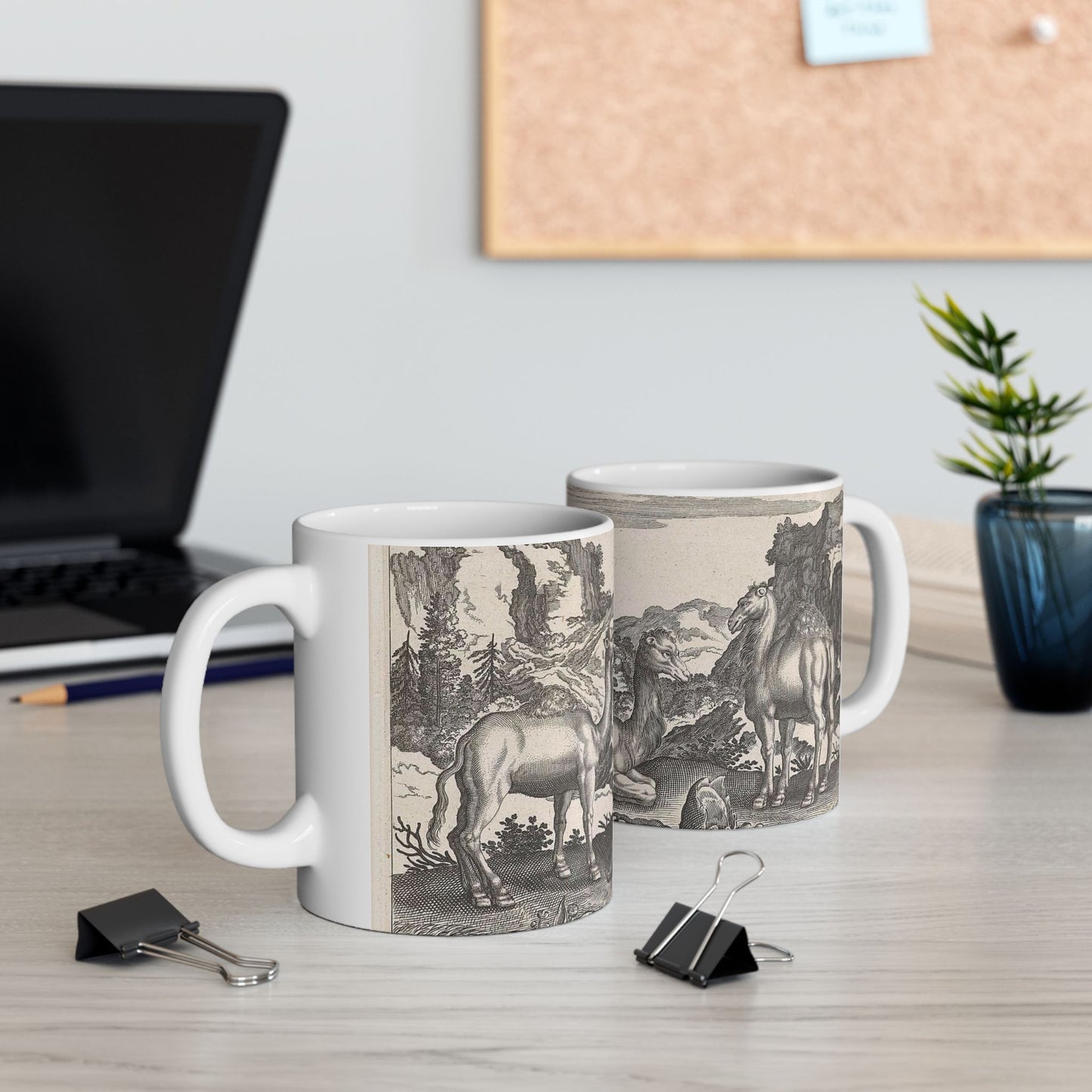 Adriaen Collaert - Dromedarissen en een kameel Beautiful Novelty Ceramic Coffee Mug 11oz