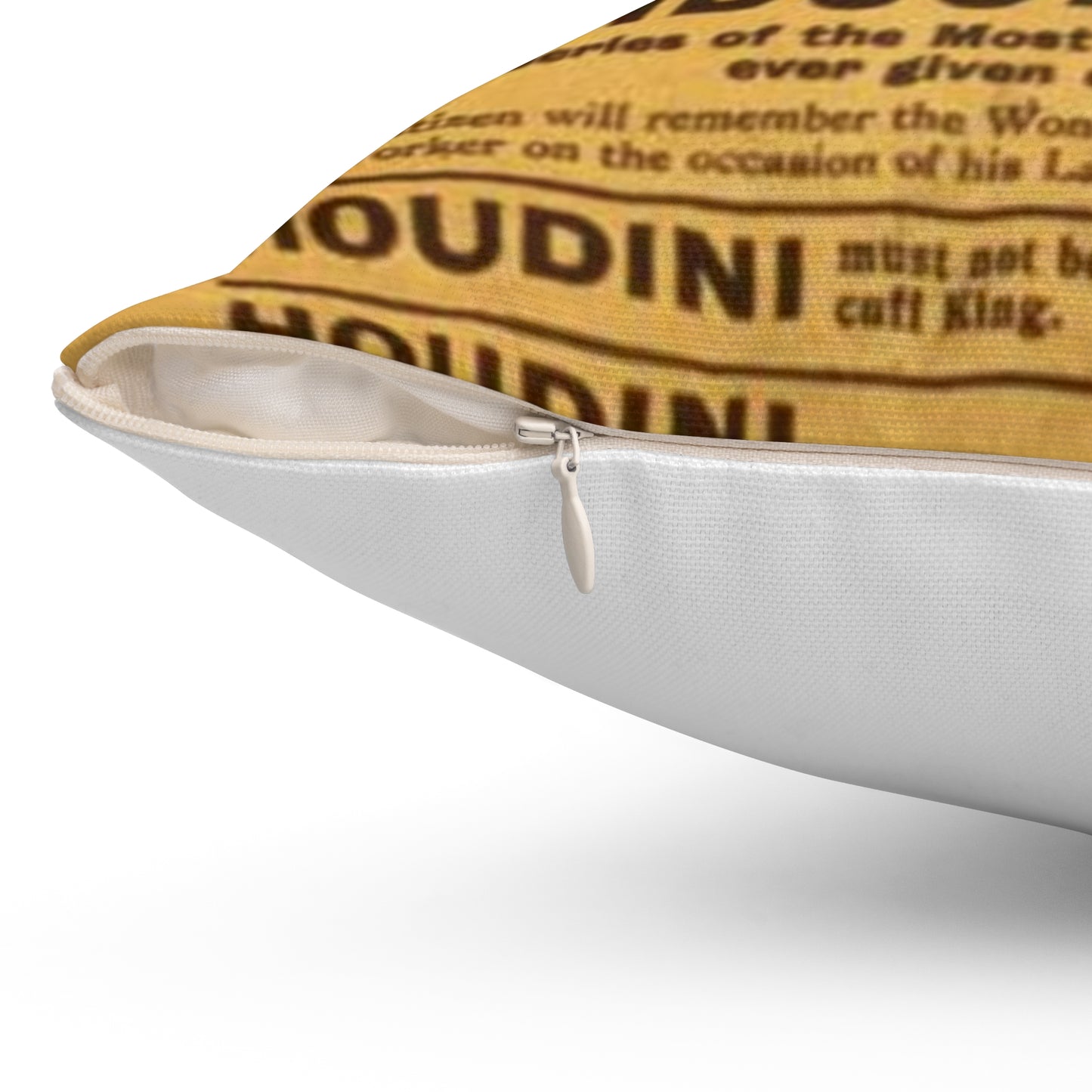 Special starring record engagement of the world's famous jail breaker, Houdini the only and original handcuff king. Decorative Accent Square Pillow