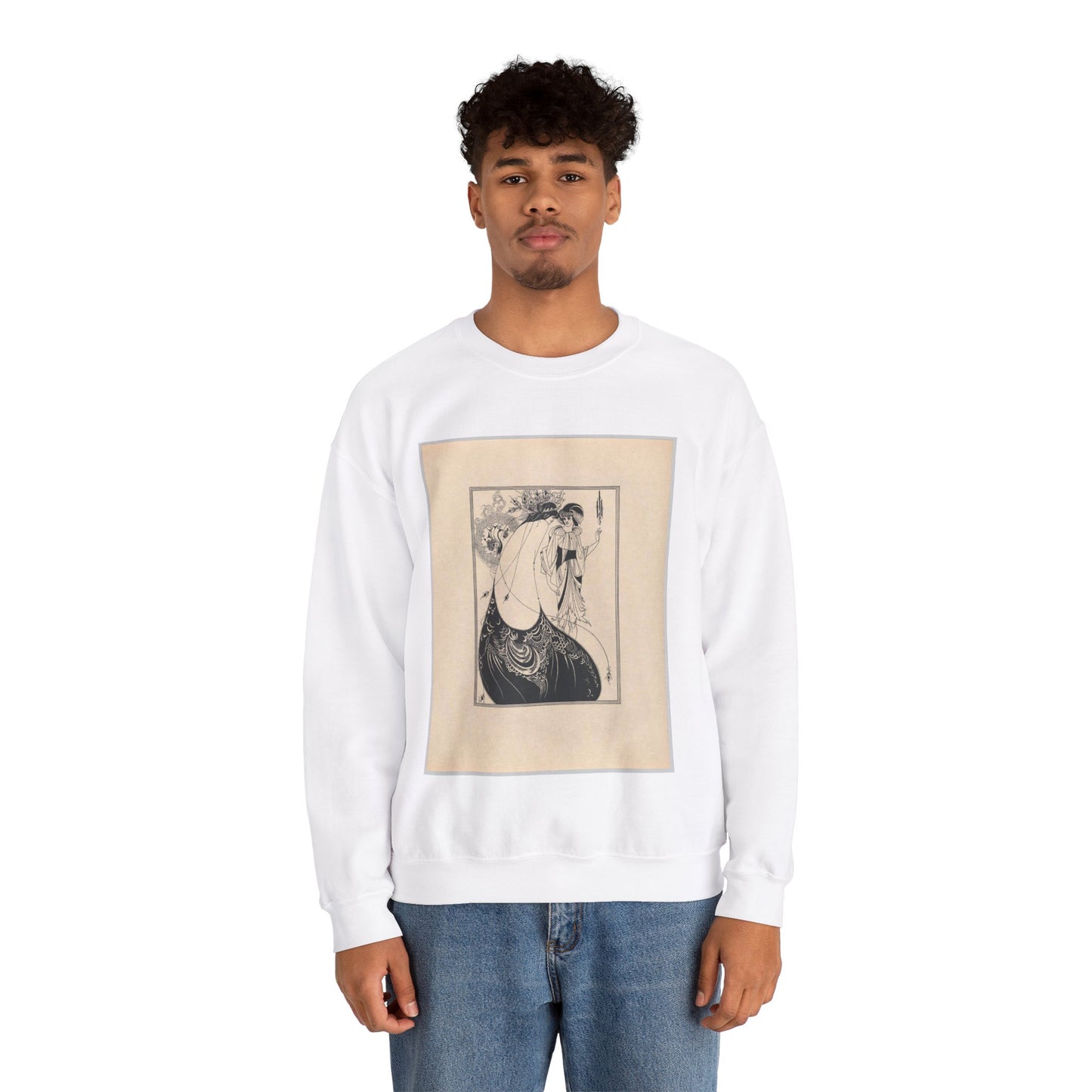 Aubrey Beardsley's Illustrations to Salome by Oscar Wilde MET DP863675 White Heavy Blend Adult Crew Neck SweatShirt