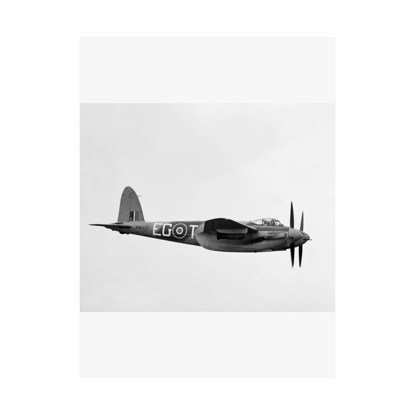 De Havilland Mosquito FB Mk VI of No. 487 Squadron RNZAF based at Hunsdon, Hertfordshire, 28 February 1944. CH12415 High Quality Matte Wall Art Poster for Home, Office, Classroom