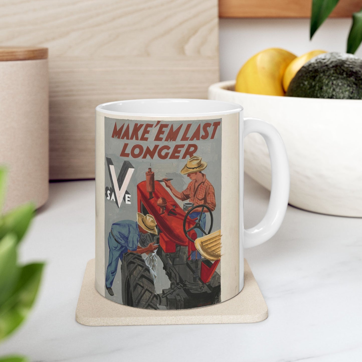 Make'em Last Longer -  Save [Joe Jones] Beautiful Novelty Ceramic Coffee Mug 11oz