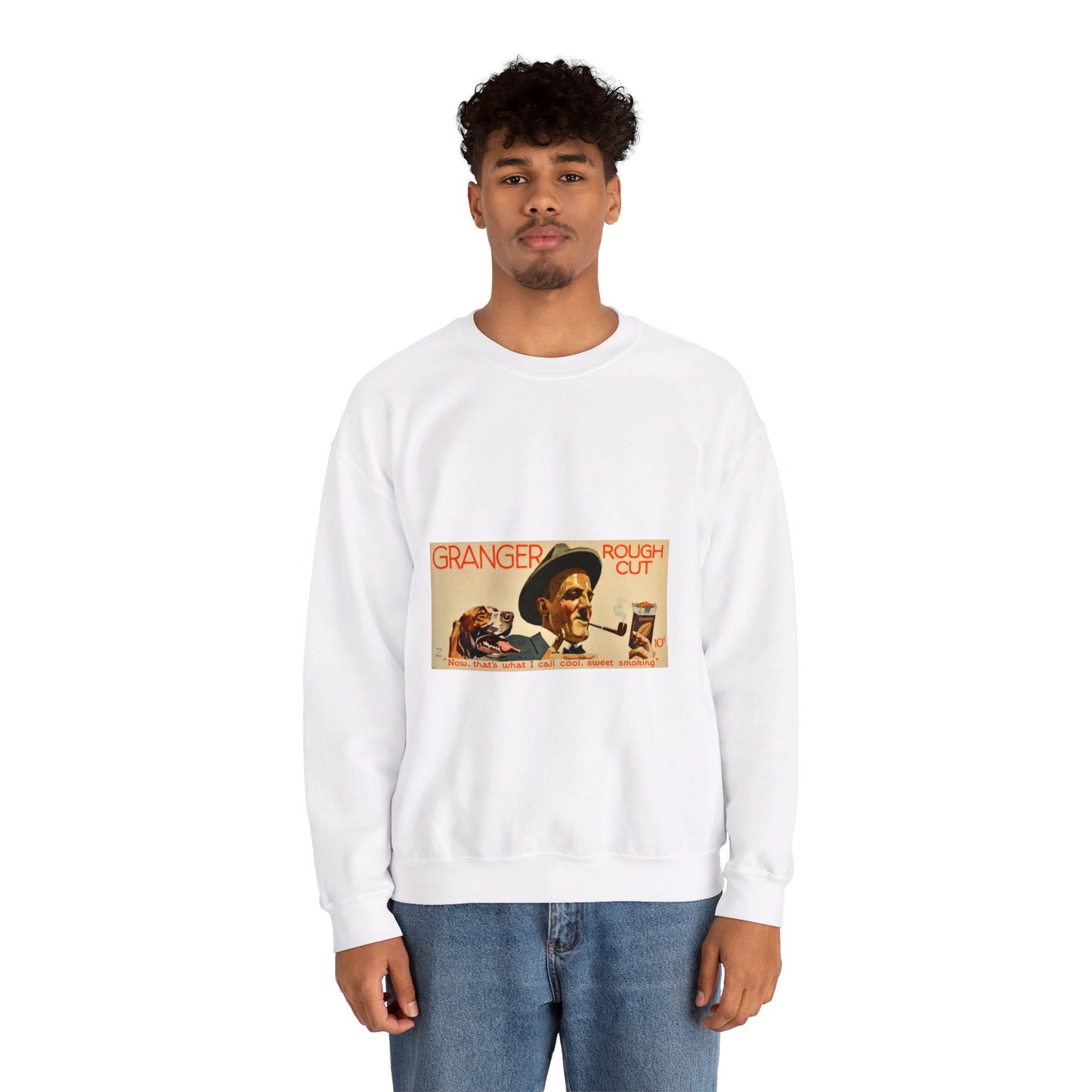 Granger Rough Cut. „Now, that's what I call cool, sweet smoking“, 1923, poster 1 White Heavy Blend Adult Crew Neck SweatShirt