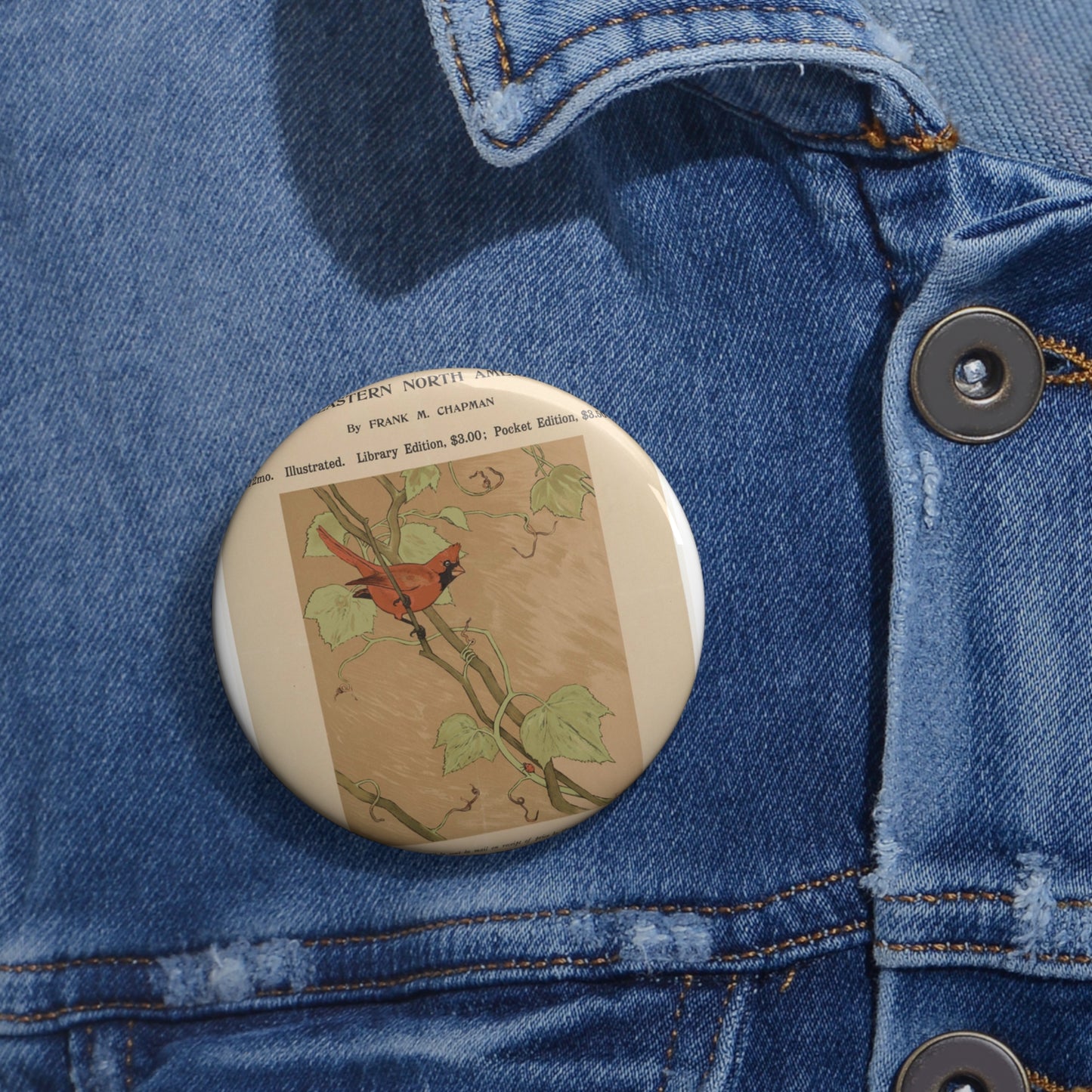 Handbook of birds of eastern North America Pin Buttons with Crisp Design