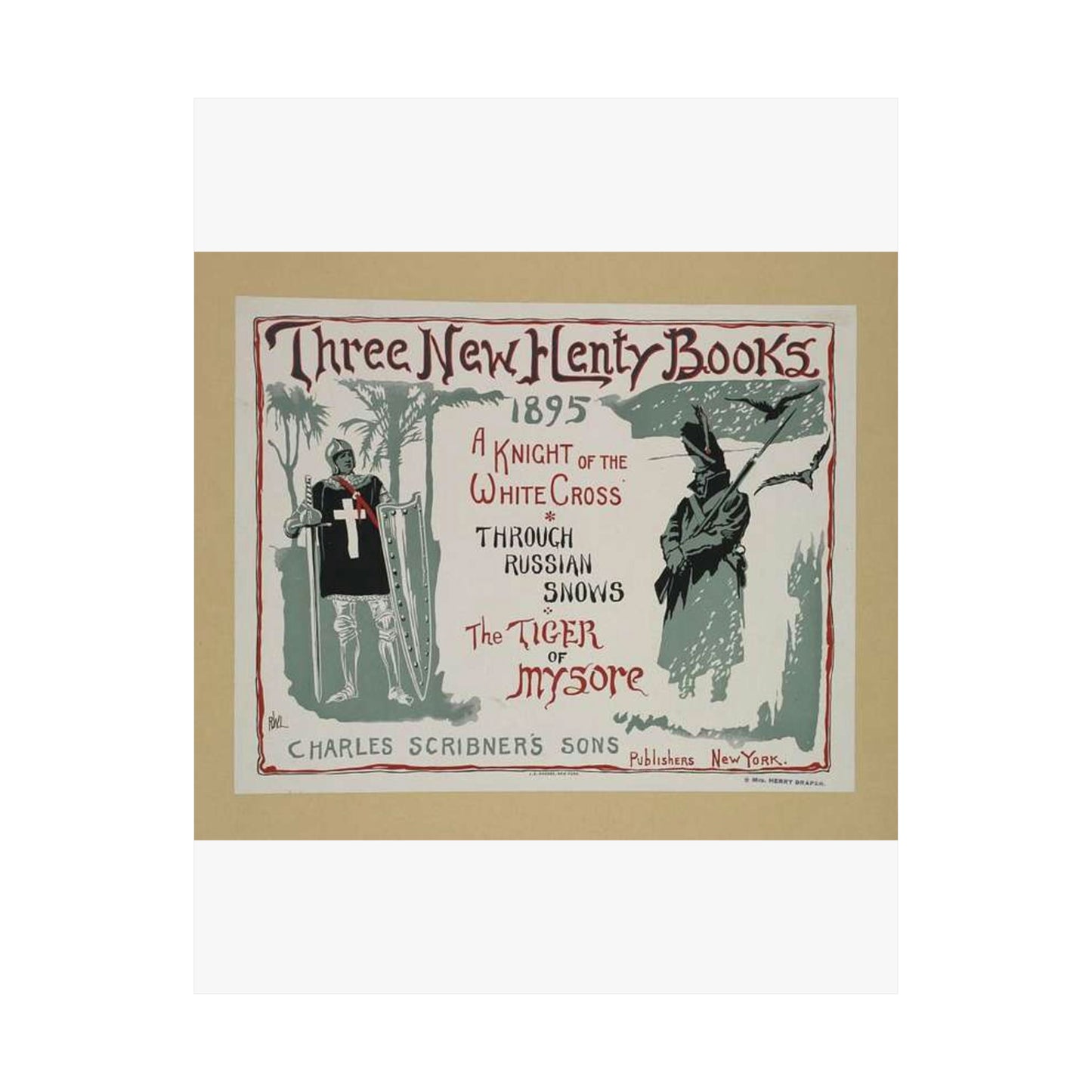 Three new Henty books., Art Nouveau Poster High Quality Matte Wall Art Poster for Home, Office, Classroom