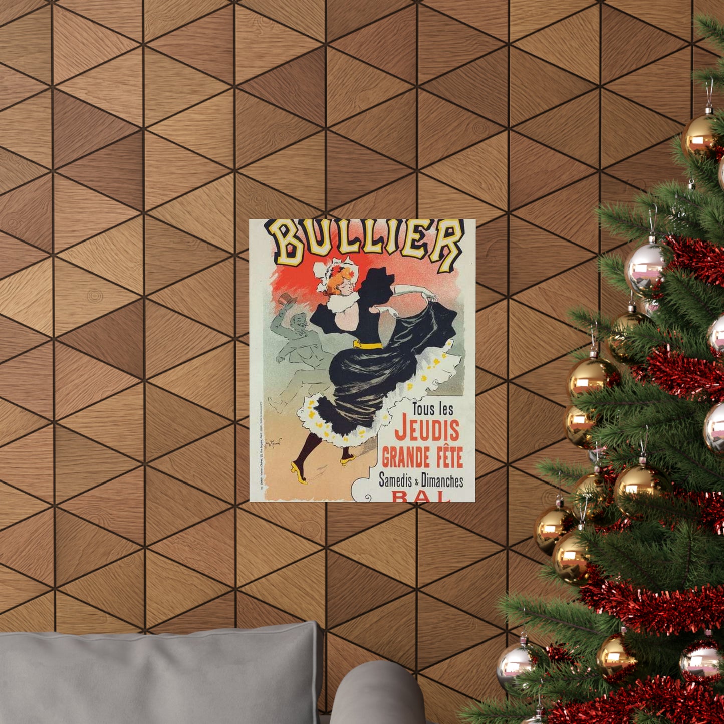 Affiche pour le "Bal Bullier".. Public domain reproduction. High Quality Matte Wall Art Poster for Home, Office, Classroom