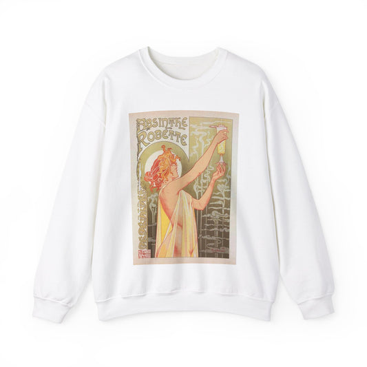 Affiche belge pour l' "Absinthe Robette". White Heavy Blend Adult Crew Neck SweatShirt