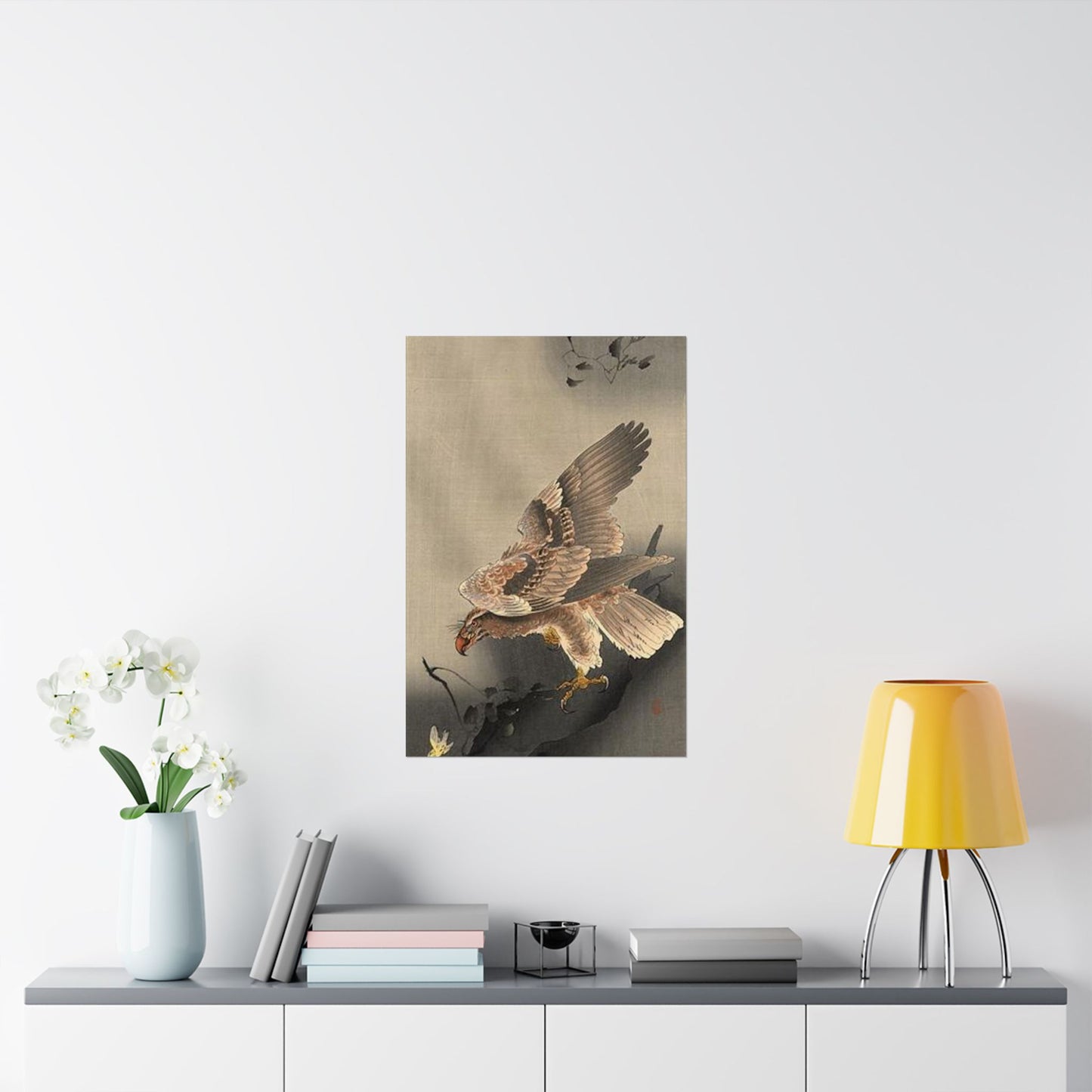 Koson - swooping-eagle, Ohara Koson High Quality Matte Wall Art Poster for Home, Office, Classroom