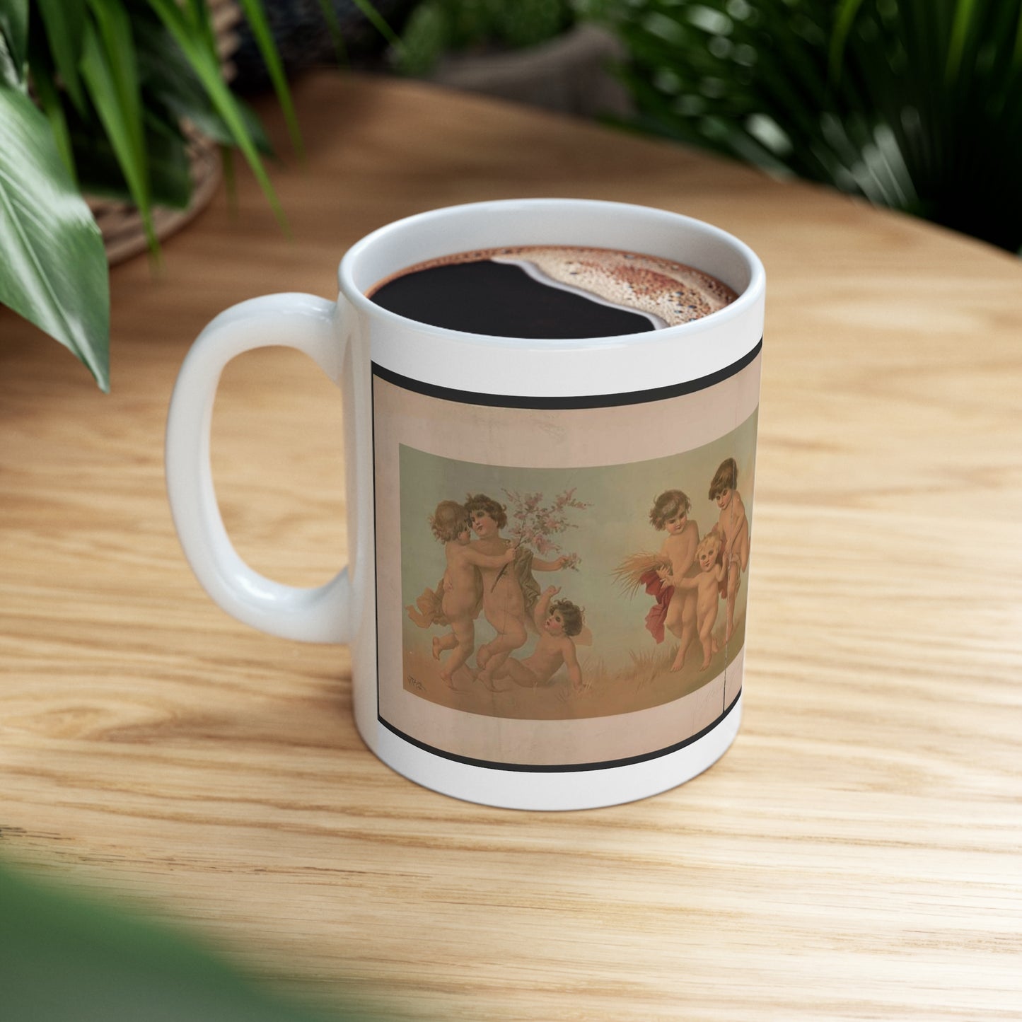 Yard of cupids - Print, Library of Congress collection Beautiful Novelty Ceramic Coffee Mug 11oz