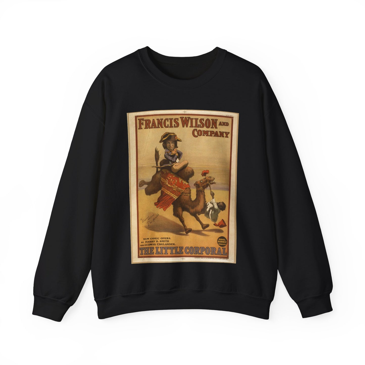 The little Corporal new comic opera by Harry B. Smith and Ludwig Englander. Black Heavy Blend Adult Crew Neck SweatShirt