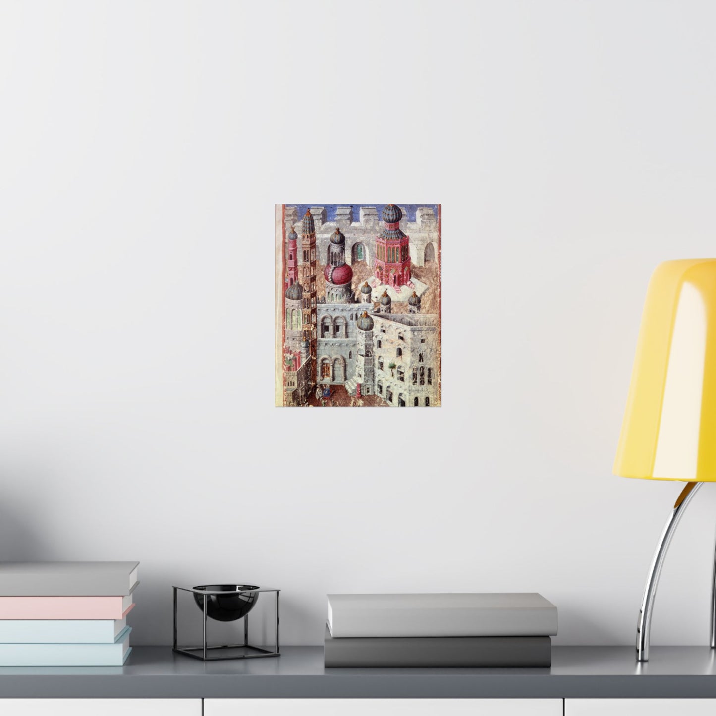 Jerusalem from BL Eg 1070, f. 5 High Quality Matte Wall Art Poster for Home, Office, Classroom