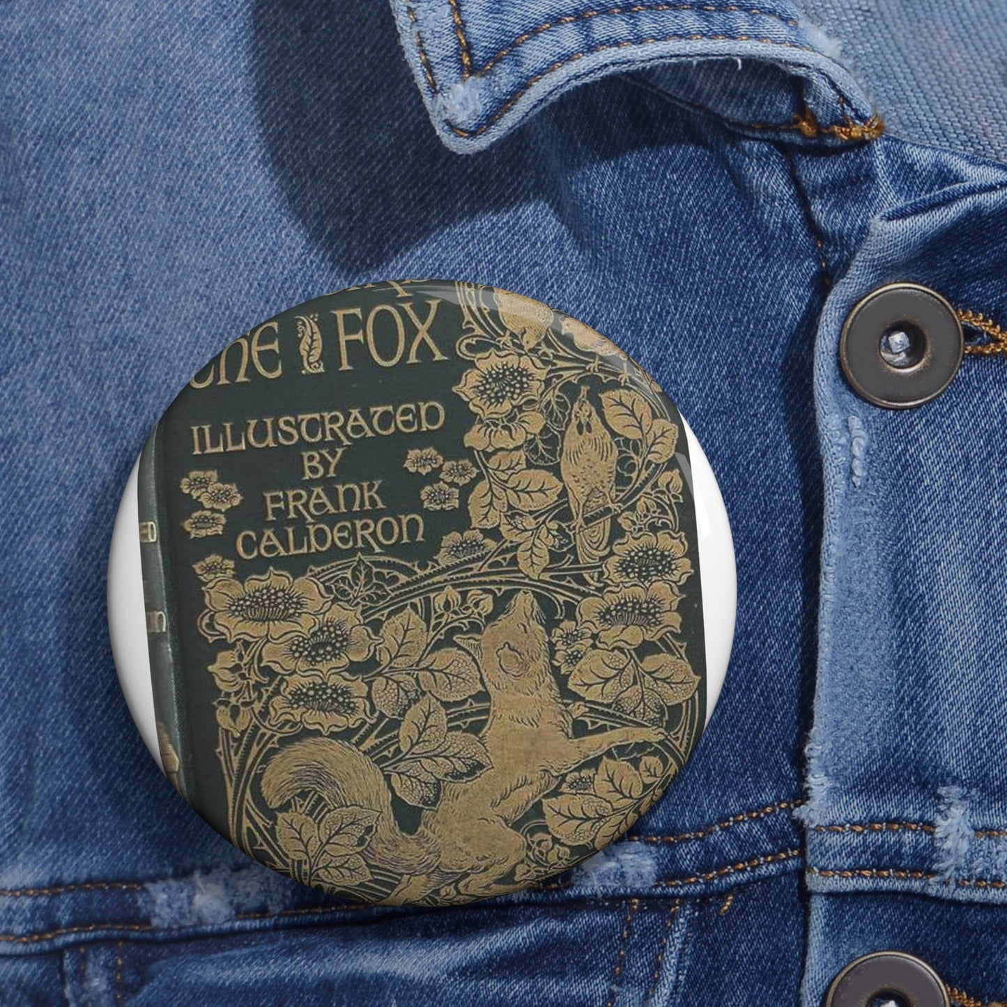 Albert Angus Turbayne - Reynard the Fox 1895 Pin Buttons with Crisp Design