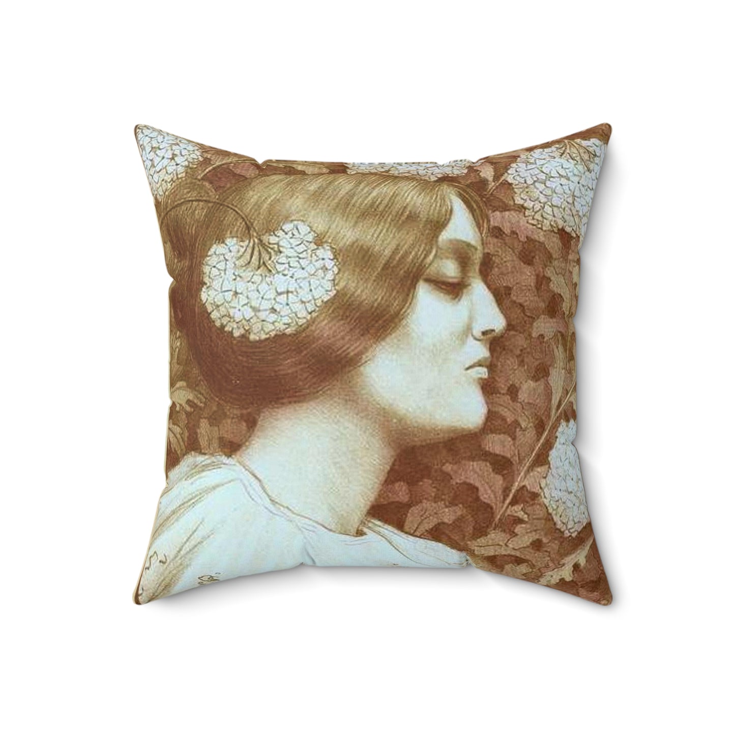 Paul Emile Berthon - Dessin original pour les "Maîtres de l'Affiche". Decorative Accent Square Pillow