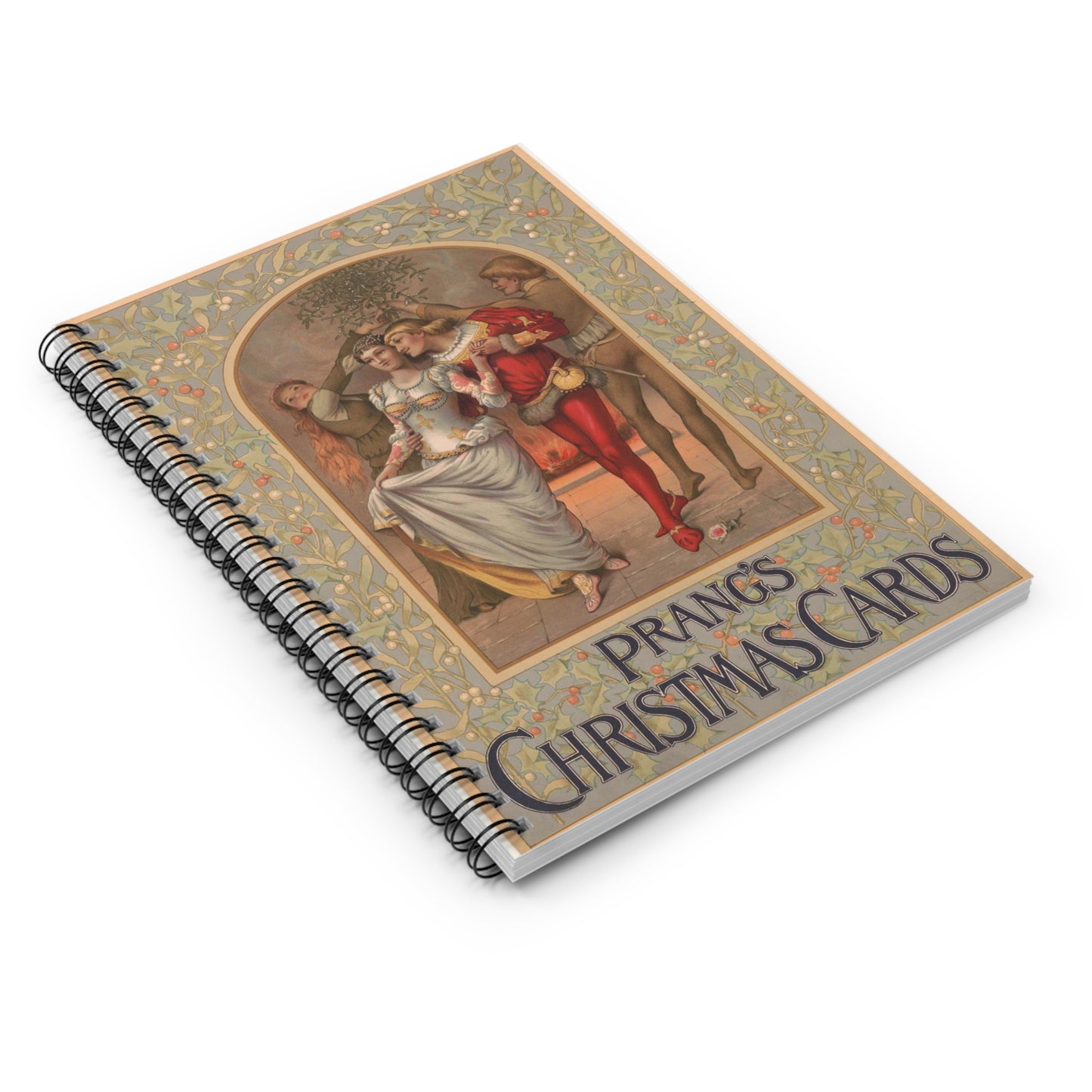 Prang's Christmas cards - Print, Library of Congress collection Spiral Bound Ruled Notebook with Printed Cover