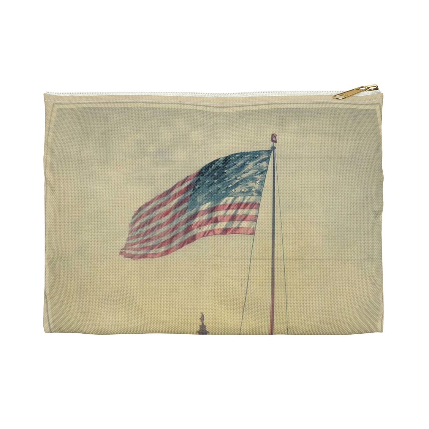 The flag that has waved one hundred years--A scene on the morning of the fourth day of July 1876 / Fabronius ; E.P. & L. Restein's oilchromo, Philadelphia. ; National Chromo Co. pub., Philadelphia. Large Organizer Pouch with Black Zipper