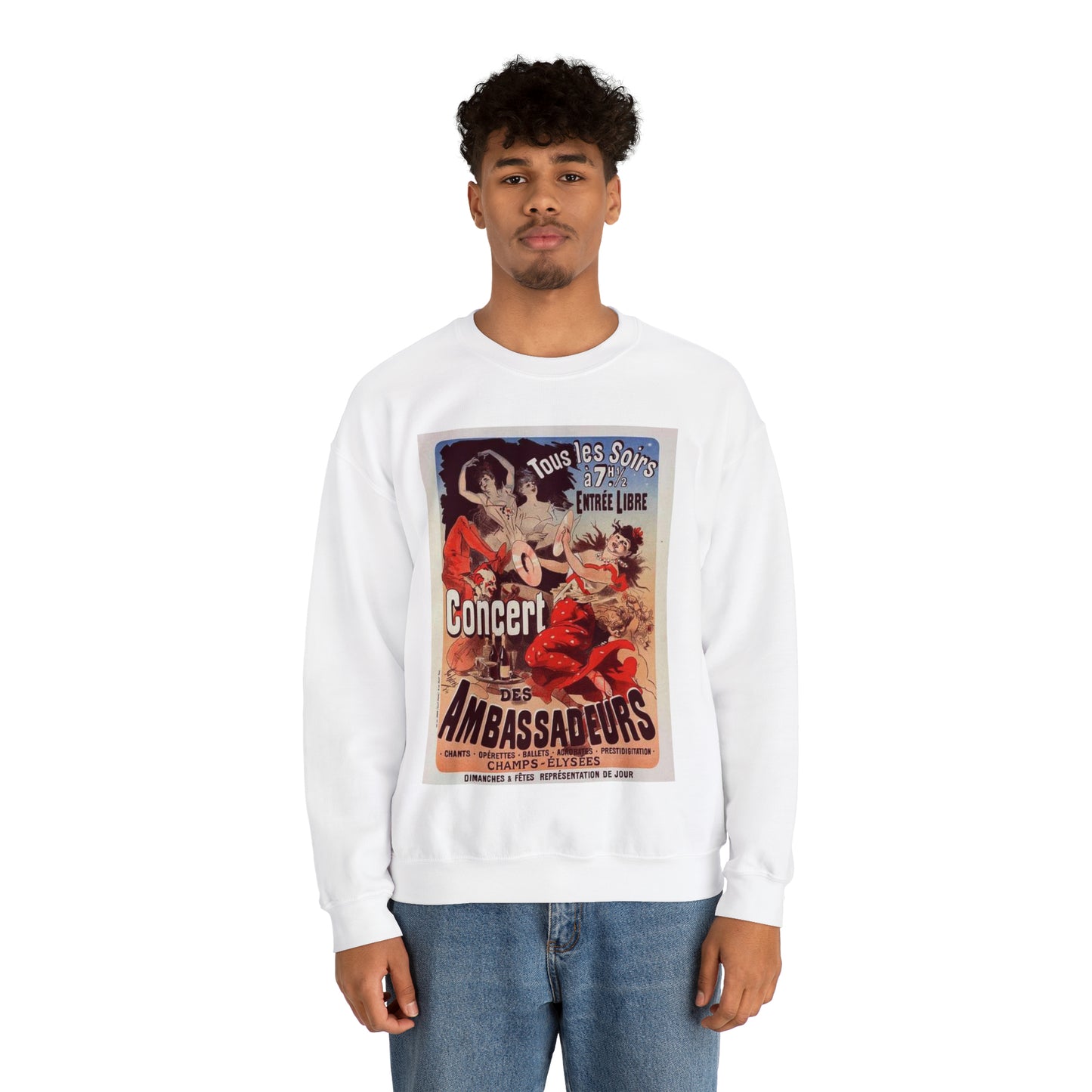 Affiche pour le "Concert des Ambassadeurs". White Heavy Blend Adult Crew Neck SweatShirt