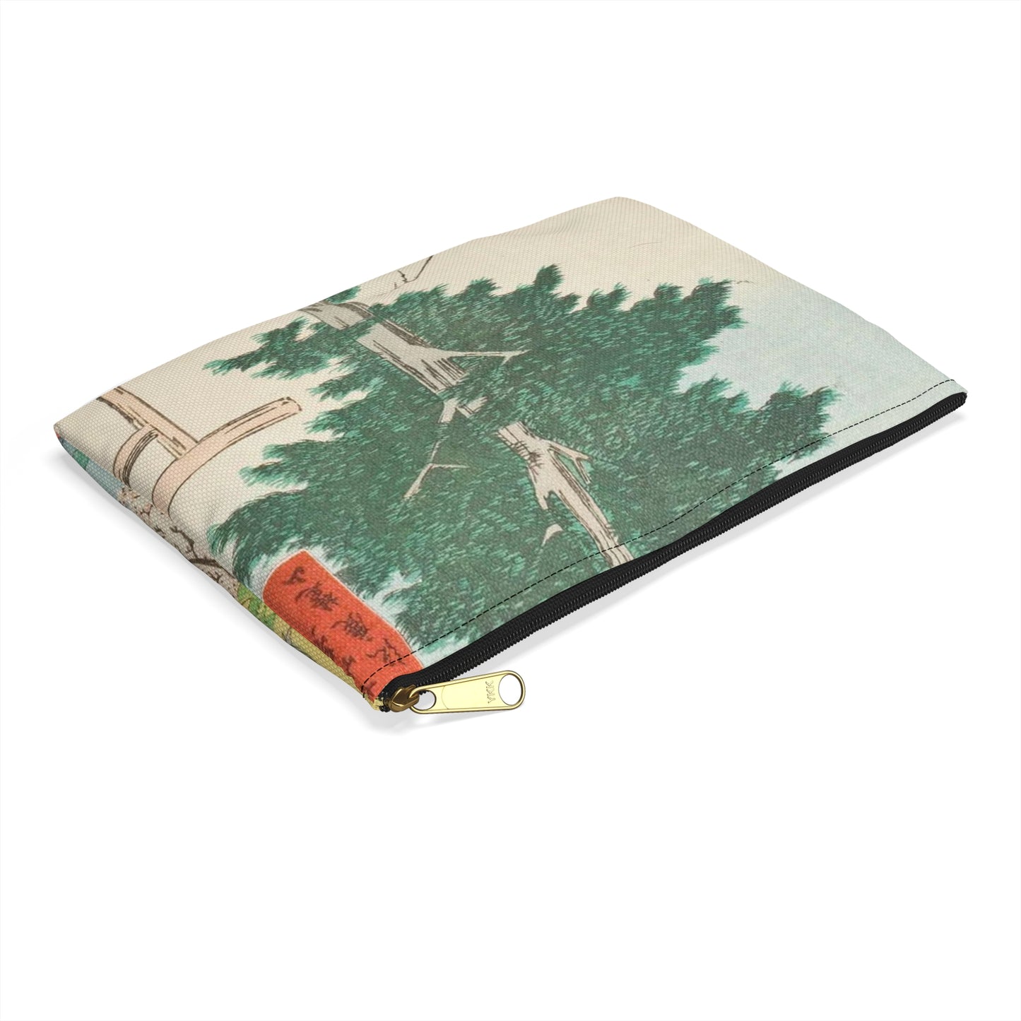 Mt. Rokuso in Kazusa Province LACMA M.2007.152.25 Large Organizer Pouch with Black Zipper