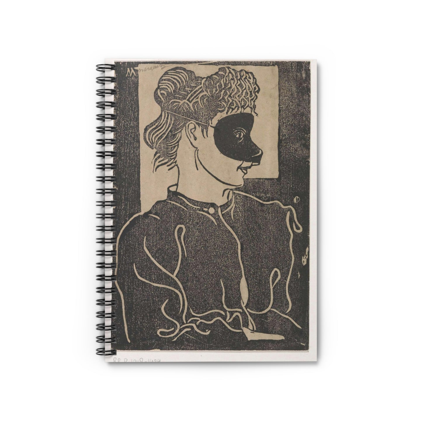 Samuel Jessurun de Mesquita - Gemaskerde vrouw Spiral Bound Ruled Notebook with Printed Cover