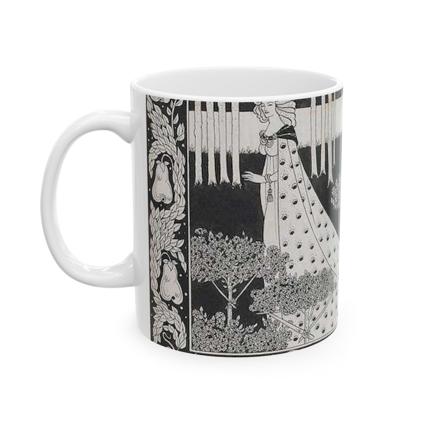 Aubrey Beardsley - La Beale Isould at Joyous Gard Beautiful Novelty Ceramic Coffee Mug 11oz