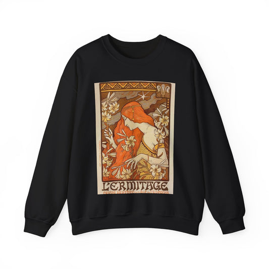 Paul Emile Berthon - Affiche pour la Revue "l'Érmitage. Black Heavy Blend Adult Crew Neck SweatShirt