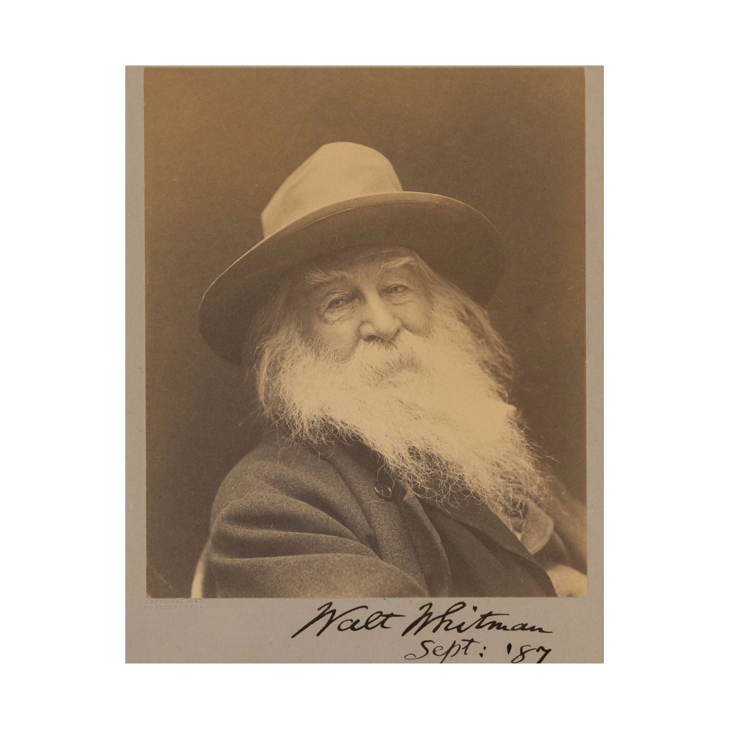 George C. Cox - Walt Whitman - Google Art Project High Quality Matte Wall Art Poster for Home, Office, Classroom