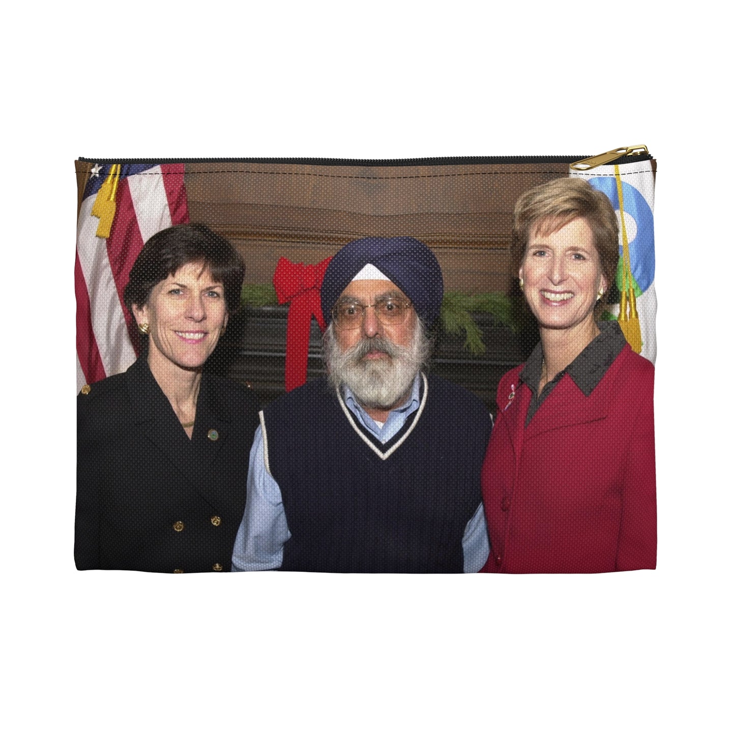 Administrator Christine Todd Whitman /Deputy Administrator Linda Fisher meet staff [412-APD-A109-DSC_0019.JPG] Large Organizer Pouch with Black Zipper