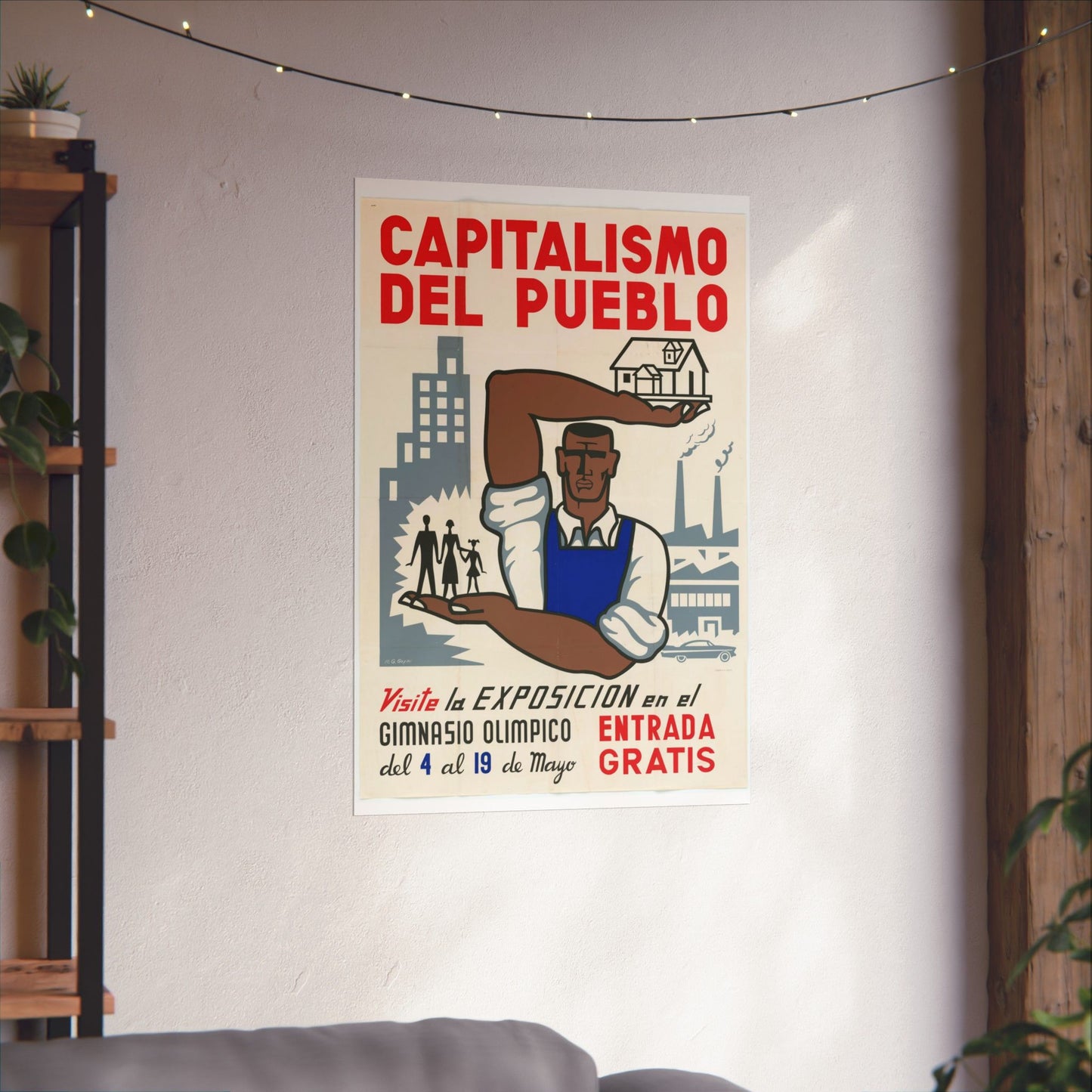 People's Capitalism Poster, United States information service propaganda High Quality Matte Wall Art Poster for Home, Office, Classroom