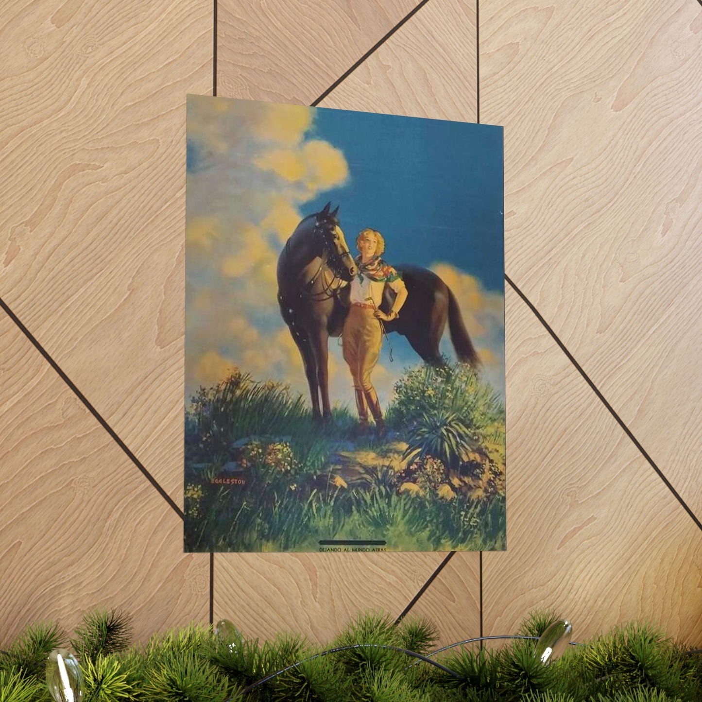 Top of the World, or, Dejando al Munro Atras, painting by Edward Mason Eggleston High Quality Matte Wall Art Poster for Home, Office, Classroom