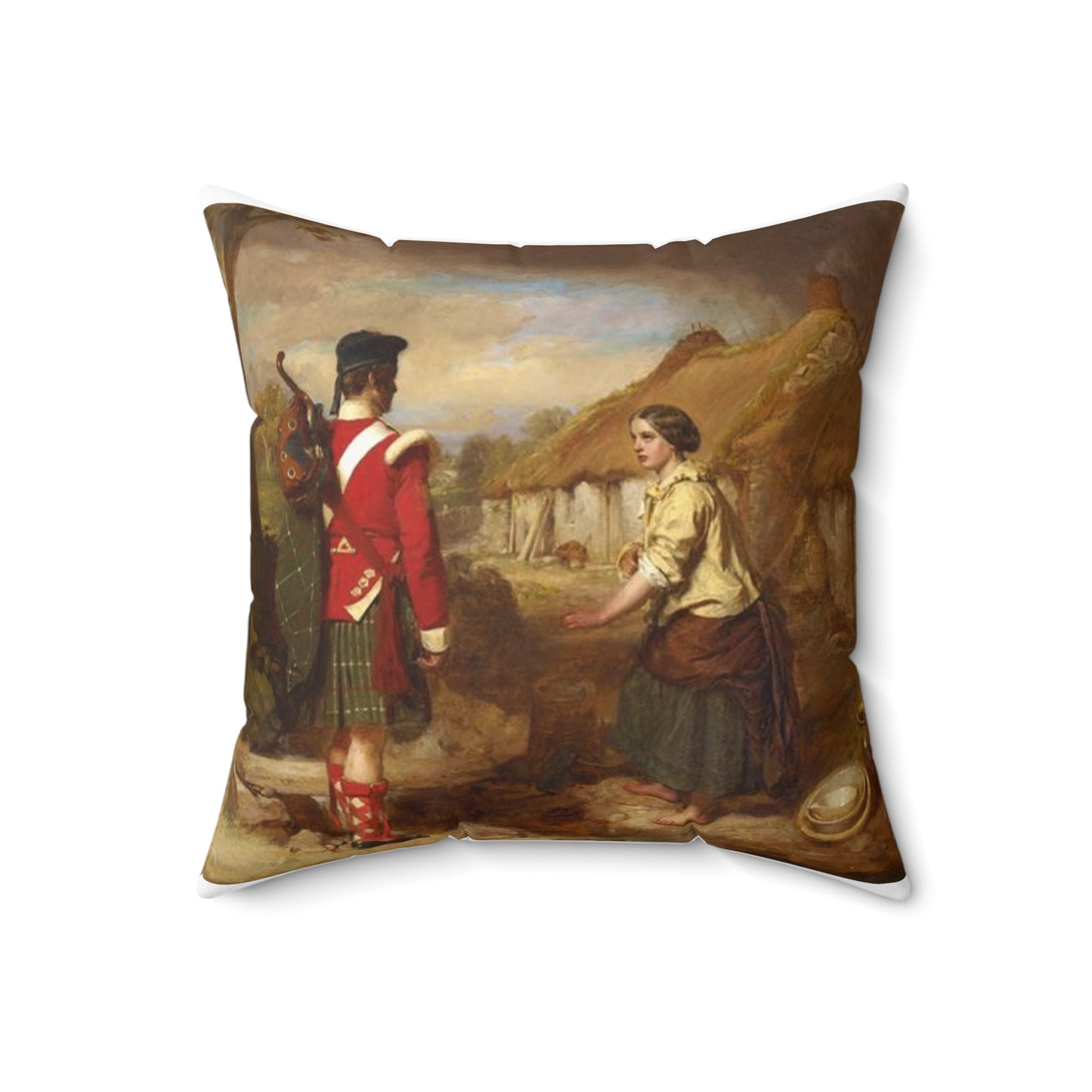 John Faed The Soldier's Return Decorative Accent Square Pillow