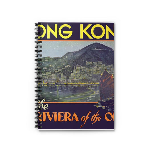 Hong Kong – Riviera of the Orient, c. 1930 Spiral Bound Ruled Notebook with Printed Cover