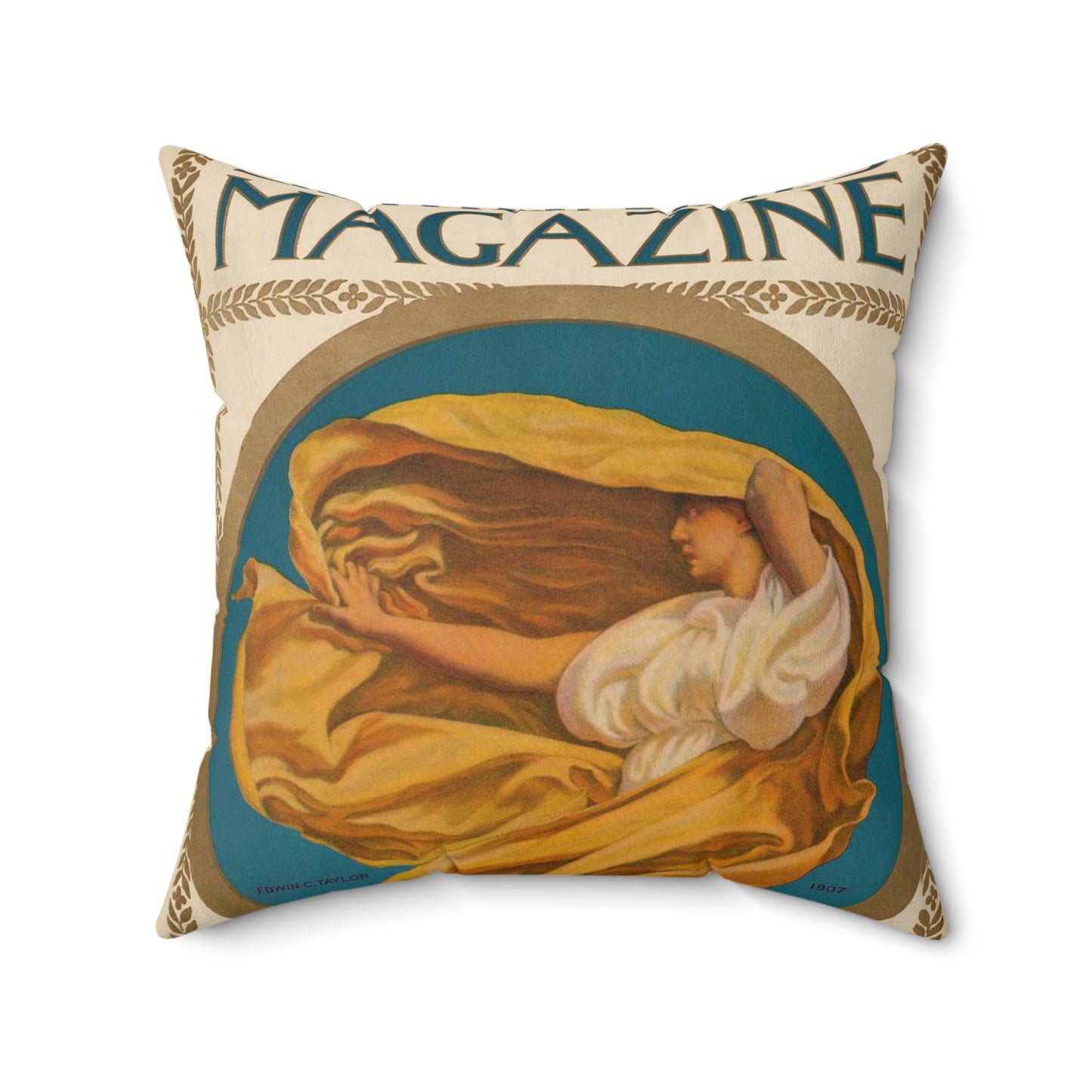 Christmas number, Scribner's magazine Decorative Accent Square Pillow