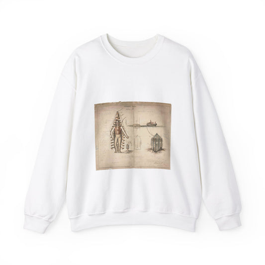 Patent drawing - Drawing of Diving Dress Public domain  image White Heavy Blend Adult Crew Neck SweatShirt