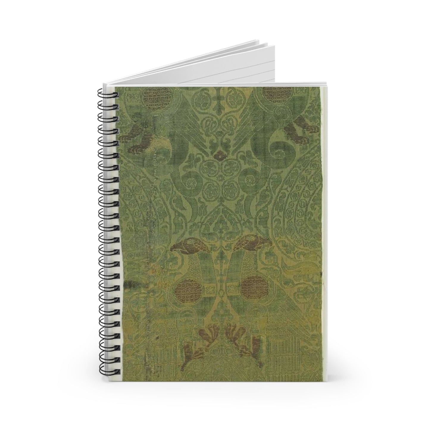 Textile with Brocade - Public domain dedication museum photo Spiral Bound Ruled Notebook with Printed Cover