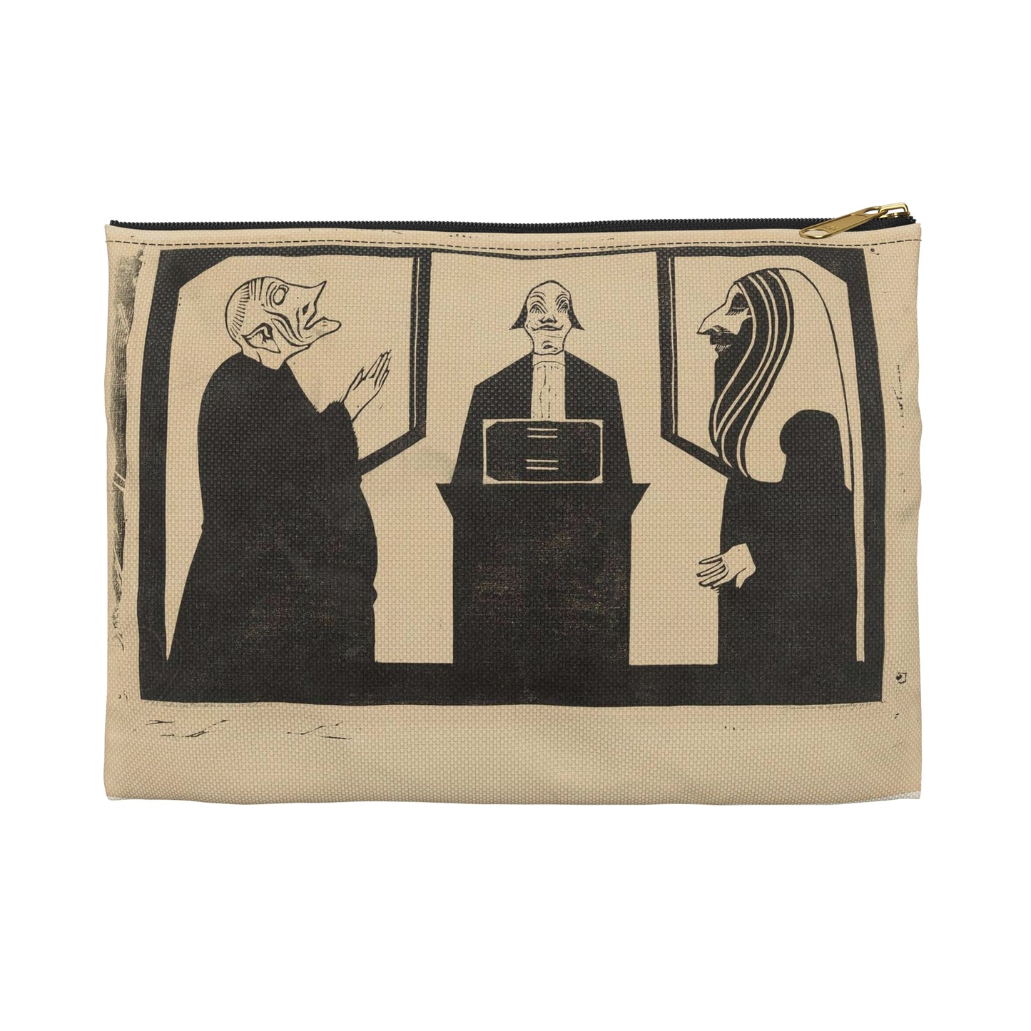 Samuel Jessurun de Mesquita - Entre ces trois mon coeur balance Large Organizer Pouch with Black Zipper