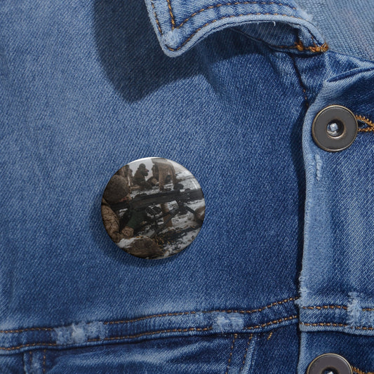 U.S. Marine Corps Lance Cpl. Jimmy Medders, a machine Pin Buttons with Crisp Design