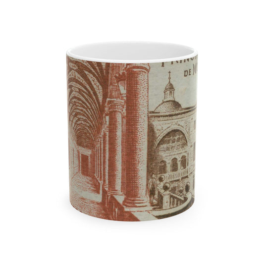 Frimärke ur Gösta Bodmans filatelistiska motivsamling, påbörjad 1950.Frimärke från Monaco, 1952. Motiv av "Herculesgalleriet. Beautiful Novelty Ceramic Coffee Mug 11oz