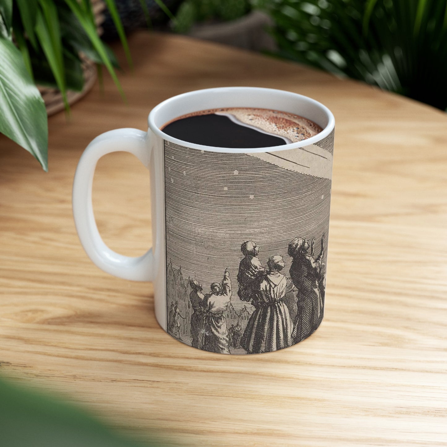 Menigte mensen aanschouwt een komeet, 1680-1681 Beautiful Novelty Ceramic Coffee Mug 11oz