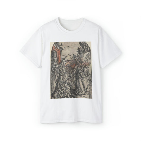 Jacob Cornelisz. van Oostsanen - Christ Taking Leave of His Mother - WGA05270 White T-Shirt Gildan 2000 Cotton Unisex