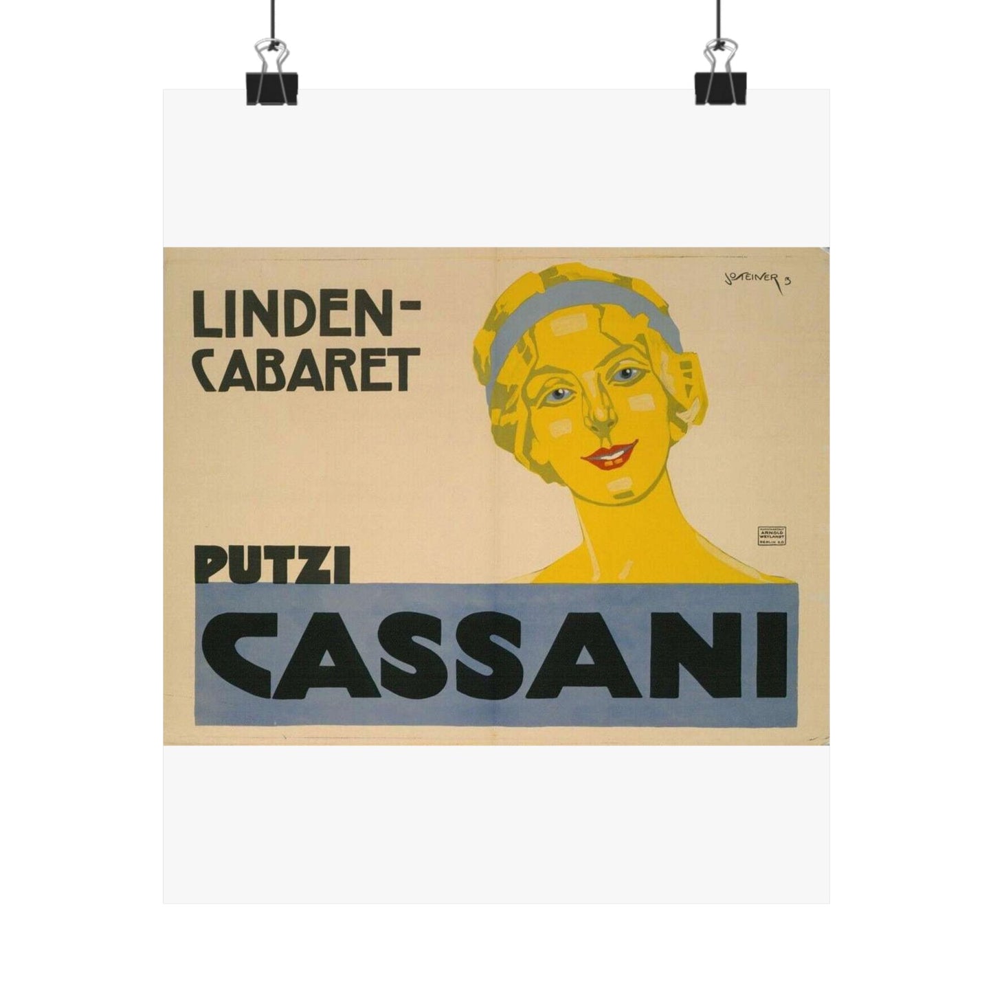 Putzi Cassani - Linden-Cabaret - Jo Steiner, 1913 High Quality Matte Wall Art Poster for Home, Office, Classroom