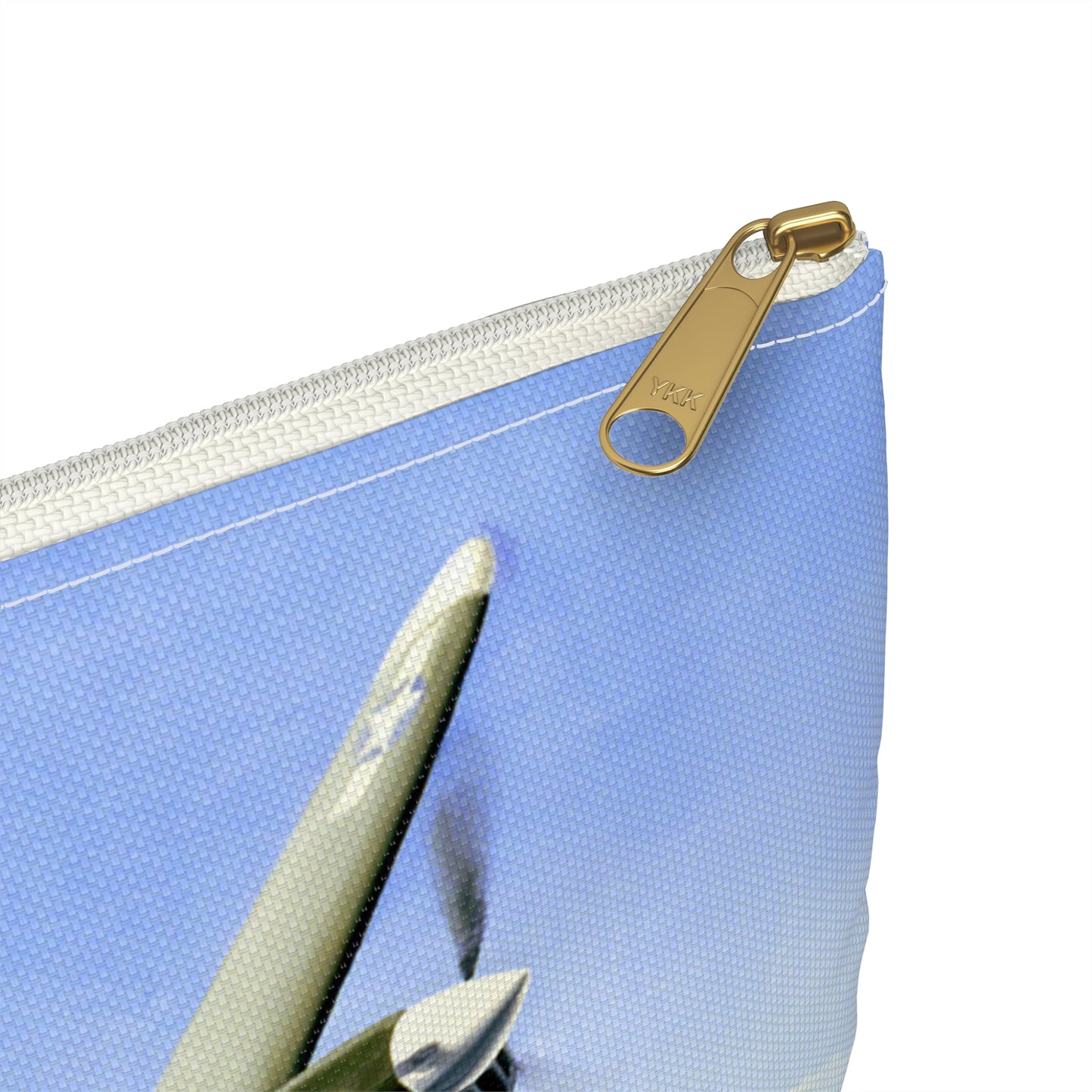 Artwork: "P-38 Lightning Artist: Dick Kramer (US Air Force Art Collection) Large Organizer Pouch with Black Zipper