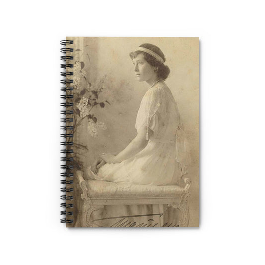 Tatyana Nikolaevna 1914 - Public domain portrait print Spiral Bound Ruled Notebook with Printed Cover