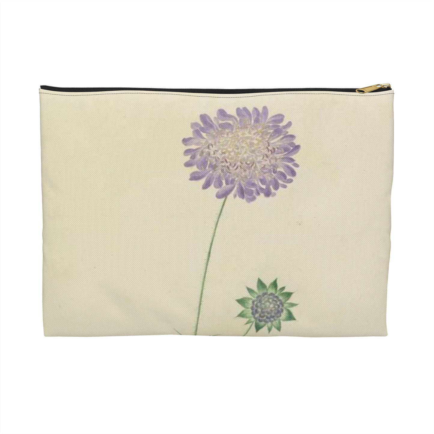 Scabiosa by Lydia Penrose Large Organizer Pouch with Black Zipper