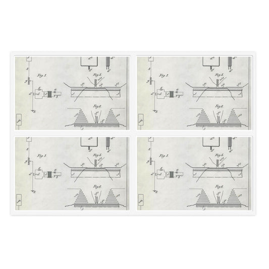 Patent drawing - for G. Marconi's Apparatus for Wireless Telegraphy Public domain  image Laminated UV Protective Vinyl Stickers