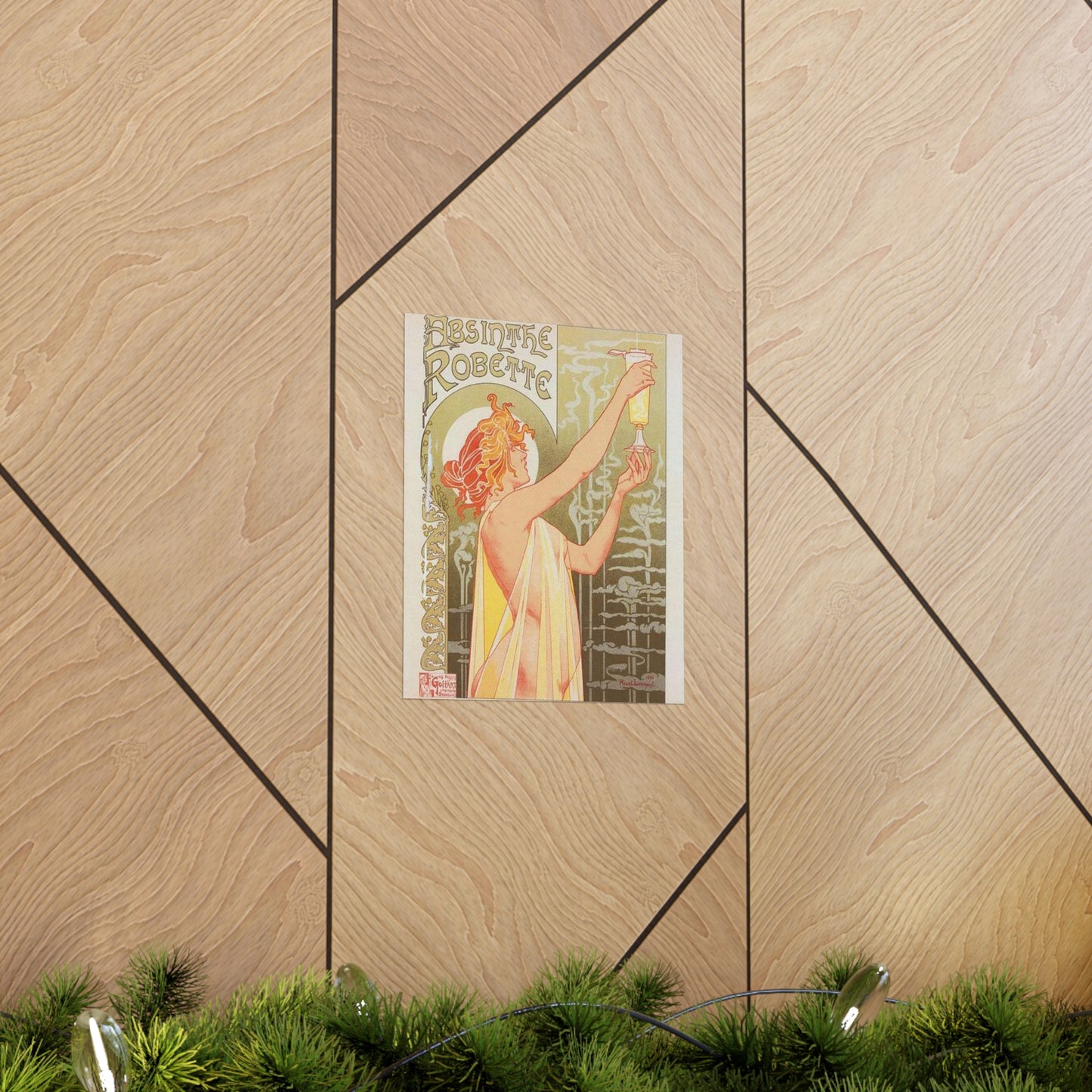 Affiche belge pour l' "Absinthe Robette". High Quality Matte Wall Art Poster for Home, Office, Classroom