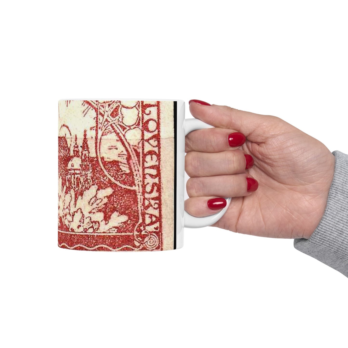 Ceskoslovensko1918hradcany100h-typeB - postal stamp Beautiful Novelty Ceramic Coffee Mug 11oz